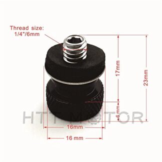 HONGK- 2x Compatible with Harley Davidson Dyna Sportster Softail Black Billet Aluminum Seat Bolt [B01MYUBGBW]