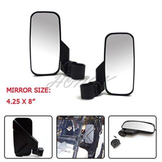 HONGK- 4.25"x8" Mirror Set UTV Side View High Impact Break Away Convex 1 5/8"-2" Roll [B07D7N14L8]