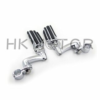 HONGK- Adjustable Lightning FootPeg 1" Compatible with Honda GoldWing VTX1300 Shadow Valkyrie Chrome [B06XPTG6JP]