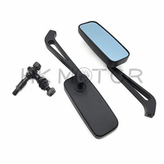 HONGK- Anti Glare Blue Glass Rearview Mirror Compatible with Harley Softail Motorcycle Bikes [B06X6H7VWF]
