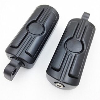 HONGK- BLACK 2pcs Motorcycle Skull Footrest Foot Pegs Compatible with 1984-2014 Harley Davidson [B01BN0H7MO]