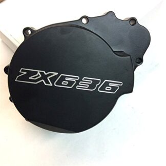 HONGK- Billet Motor Engine Stator Cover Compatible with Kawasaki Zx6R 636 2003-2004 Black Left Side [B01BN0IQ6K]