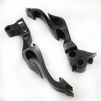 HONGK- Black Brake Clutch Flame Lever Compatible with Harley Fxstc Softail Custom Fxstb Night Train [B01C0SQZMG]
