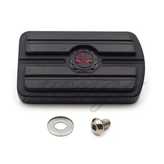 HONGK- Black Compatible with Touring Softail Brake Pedal Large Pad H-D Skull [B07FJQX1T4]