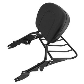 HONGK- Black Detachable Backrest Sissy Bar with Luggage Rack Compatible with Harley Davidson Touring 2009-2016 Electra Glide Road Glide Road King Street Glide [B01LPBNBZS]