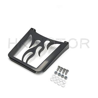 HONGK- Black Flame Sissy Bar Luggage Rack Compatible with Harley Davidson Sportster Xl883C XL883R Xl1200R XL1200C XL1200S Xlh883 Xlh1200 883 1200 [B01FCYR9AC]