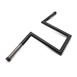 HONGK- Black Handlebar Made With High-strength 25mm 1" Diameter Steel Tubing Compatible with Most Harley Models or Custom Applications - Drilled Compatible with Internal Wiring [B01M3MRY3P]