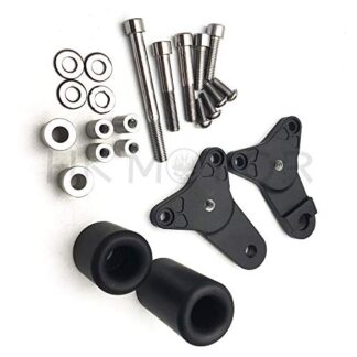 HONGK- Black No Cut Frame Slider Crash Protector Compatible with 2011-2020 Suzuki Gsxr 600/750 [B01BW4RHJO]