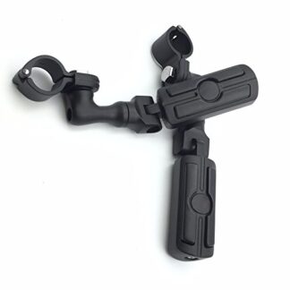 HONGK- Black Short Adjustable Peg Mounting Kit with Skull Foot Peg Compatible with Honda GoldWing VTX1300 Shadow Valkyrie Triumph with 1-1/2 inch Front Engine Guard Frame Tube [B07FDR3PJ2]