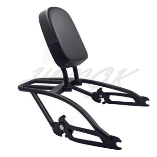 HONGK- Black Sissy Bar Backrest Two-Up Luggage Rack Compatible with Harley Street XG500 XG750 15-17 [B07B4TH3WC]