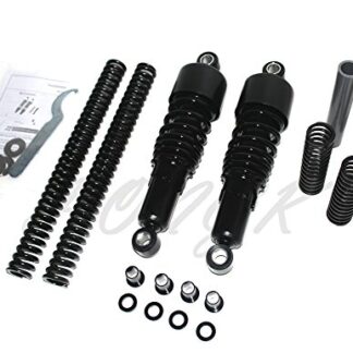 HONGK- Black Slammer Lowering Kit 10.5" Shocks Compatible with 91-05 Harley Dyna FXD(NO FXDX/FXDWG) [B07BDLCB8M]