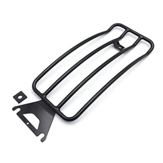 HONGK- Black Steel Rear Shelf Fender Rack Plated Luggage Shelf 14"x6" Compatible with Harley Davidson FLHR Road King FLHRC FLHRS FLHT Electra Glide FLHX Street Glide FLTR Road Glide [B01C3JXB1K]