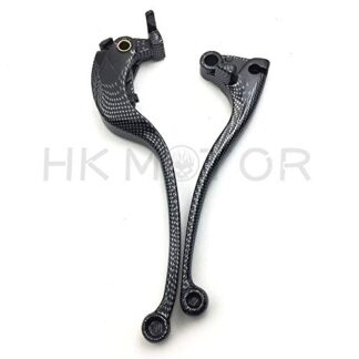 HONGK- Carbon Brake Clutch Lever Compatible with 2007-2012 2009 2010 2011 Kawasaki ZX6R ZX-10R 07-12 [B076BLZHHC]