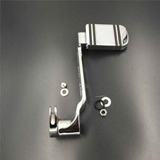 HONGK- Chrome 3 Hollow-Out Rear Brake Lever Brake Pedal Foot Lever with Aluminum Brake Pad Compatible with 2014-later Touring Trike Model (Road King Street Glide CVO Tri Glide) [B01JCPL02A]