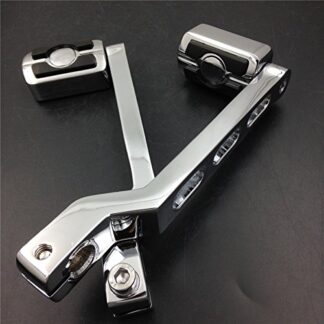 HONGK- Chrome Aluminum Heel/Toe Shift Levers with Skull Shifter Pegs Compatible with Harley Davidson Heritage Softail FLST 1986-later [B07FF6KDBF]
