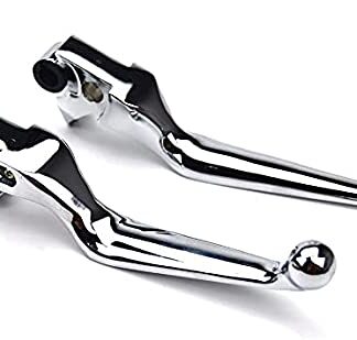 HONGK- Chrome Brake Clutch Lever Compatible with Harley Fxstc Softail Custom Fxstb Night Train [B01C0SRHTG]