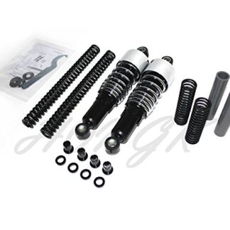 HONGK- Chrome Slammer Lowering Kit 10.5" Shocks Compatible with 1984-2013 Harley Touring FL [B07BDGXGKK]