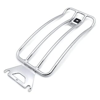 HONGK- Chrome Steel Rear Shelf Fender Rack Plated Luggage Shelf 14"x6" Compatible with Harley Davidson FLHR Road King FLHRC FLHRS FLHT Electra Glide FLHX Street Glide FLTR Road Glide [B01C3JXBL0]