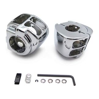 HONGK- Chrome Switch Housing Cover Compatible with Harley Sportster Dyna Softail V-Rod 2002-2010 [B01C0SX7XQ]
