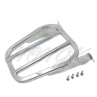 HONGK- Chrome TAPERED LUGGAGE RACK Compatible with HARLEY DYNA 06-17 /SOFTAIL 84-05/ XL 04-17 [B0771GX25T]