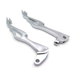 HONGK- Chromed Brake Clutch Flame Lever Compatible with Yamaha Virago 250 535 700 750 1000 1100 V-Star [B01CK7H92C]