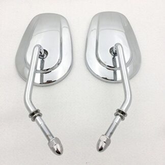 HONGK- Custom Chrome Big Size Mirrors Compatible with Fits 1982-Later Harley Davidson Models (excepte VRSCF,and XL1200X mounted below the handlebars) [B01BI81PXS]