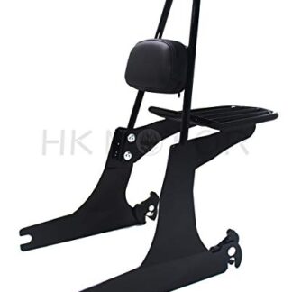 HONGK- Detachable sissybar backrest luggage rack Compatible with Harley Dyna 02-05 [B07JNW8MVW]