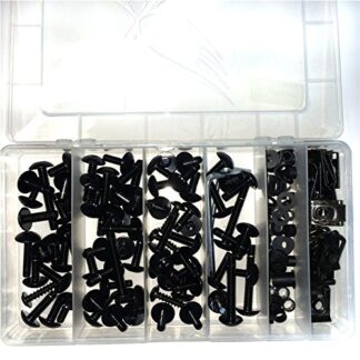 HONGK- Fairing Bolts Screws Fasteners Kit Compatible with Kawasaki Ninja 250R 300 650 ZX10R Black [B01BN0O3JE]