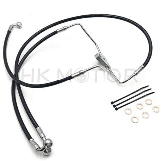 HONGK- Front +10" Black Vinyl Brake Line Kit Compatible with 08-13 Touring 12"Monkey Handlebars [B07KCQQF27]