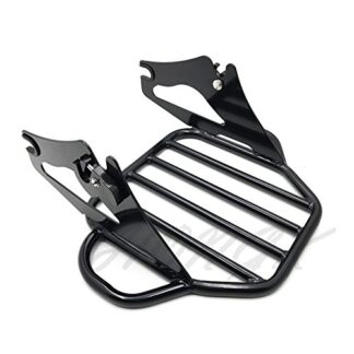 HONGK- Gloss Black Detachable Luggage Rack Compatible with 09-16 Harley Road King/Street Glide [B076BFPCBY]