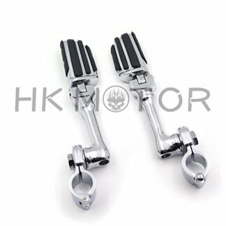 HONGK- Lightning Long Angle Adjustable FootPeg 1.5" Compatible with Triumph Rocket/Yamaha Chrome [B06XPVF48V]