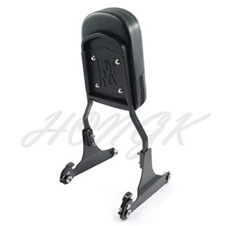 HONGK- Matte Black Detachable Backrest Sissy Bar Flame Compatible with 00-later FLSTC/00-03 FLSTS [B0771HXXKZ]