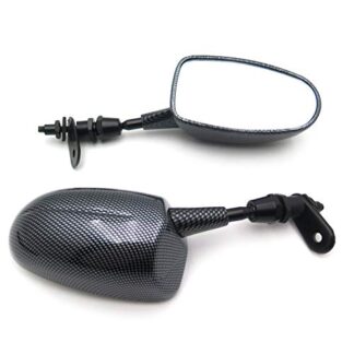 HONGK- Mini Racing Mirror Compatible with Kawasaki Ninja 500 ZZR600 636 ZX6RR ZX750 ZX7R ZX9R Carbon [B01C0SW2Z0]