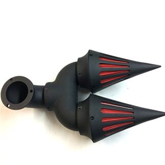 HONGK- Motorbike Black Double SPIKE AIR CLEANER Compatible with HARLEY CV CARB DELPHI V-TWIN EFT SPORTSTER [B01BI8QH0Y]
