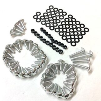 HONGK- Motorbike Silver Round Fairing Bolts Compatible with 1999-2000 Honda CBR 600 F4 2001-2007 Cbr600 F4I [B01BI8QPV0]