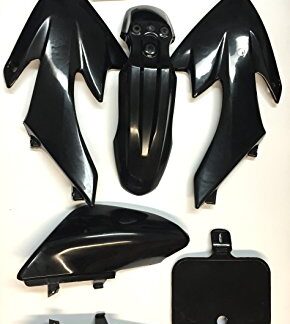 HONGK- Motorctcly 7 pcs Black Plastic Fender Kit Body Work Fairing Kit Compatible with CRF XR XR50 CRF50 Clone 125CC Pit Dirt Bike [B01BI85T7G]