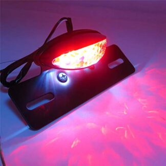 HONGK- Motorcycle Black Clear LED Integrated Taillight License Plate Light Fender Eliminator Plate Compatible with Harley   Yamaha Suzuki Kawasaki [B01BI87X2A]