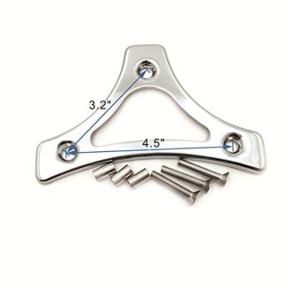 HONGK- Motorcycle Chrome Heavy Metal Sissy Bar Backrest Pad Mount Kit w/Hollow-out Plate Compatible with 2009-2017 Harley Touring [B01M0PLG98]