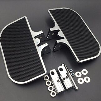 HONGK- Motorcycle Chrome Passenger Mini Floorboards Rear Footboards Foot Rest Pegs Mounts Compatible with Harley-Davidson Electra Glide Heritage Softail Fat Boy [B01D0QO6DM]