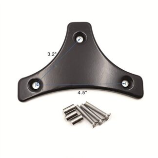 HONGK- Motorcycle Gloss Black Heavy Metal Sissy Bar Backrest Pad Mount Kit w/Flat Plate Compatible with 2009-2017 Harley Touring [B01M0PLV2C]