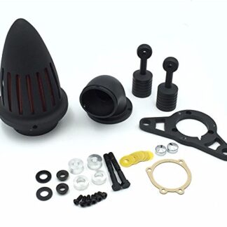 HONGK- Motorcycle Matte Black Bullet Air Cleaner Filter Compatible with Harley Softail Fat Boy Dyna Street Bob Wide Glide [B01CLU8BGG]