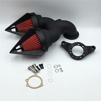 HONGK- Motorcycle Matte Black Double Triangle SPIKE AIR CLEANER Compatible with HARLEY CV CARB DELPHI V-TWIN EFT SPORTSTER [B01CLU80AI]