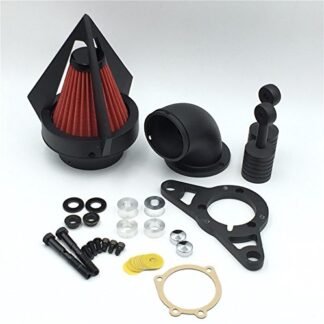 HONGK- Motorcycle Matte Black Triangle Air Cleaner Filter Compatible with Harley Softail Fat Boy Dyna Street Bob Wide Glide [B01CLU8C6A]