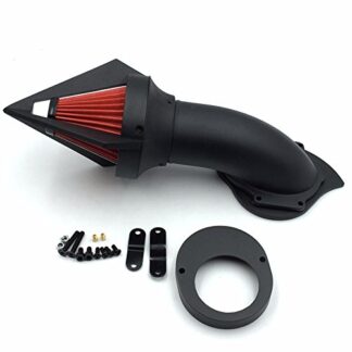 HONGK- Motorcycle Matte Black Triangle Air Cleaner Kits intake filter Compatible with Yamaha Vstar V-Star 650 all year 1986-2012 [B01CLU86AM]