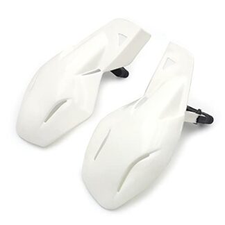 HONGK- Motorcycle White Hard Plastic Reinforced Hand Guards Compatible with Snowmobile Polaris RMK Ski-Doo Sno Pro Vector Phaser Indy Yamaha Suzuki ATV [B01BI8237K]