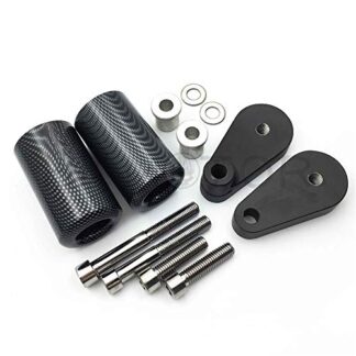 HONGK- No Cut Frame Slider Crash Protector Compatible with 2004 2005 Kawasaki Zx10R Zx-10R Carbon [B01BW4PYG2]