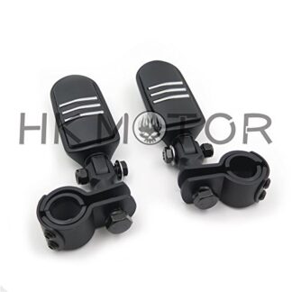 HONGK- No.117-1" 1 1/4" Radical Flame Foot Peg Clamp Compatible with Harley Sportster 883 1340 Black [B06XP91K57]