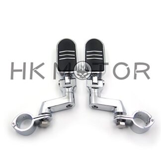 HONGK- No.117-1.25" Chrome Foot Pegs Clamps Compatible with Harley Sportster 883 1340 XL120 [B06XPRSZ39]