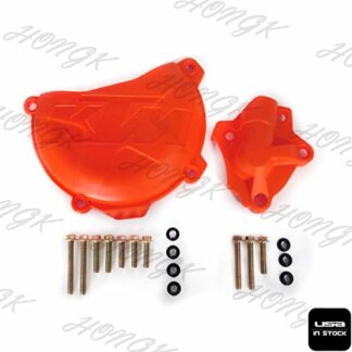 HONGK- Orange Clutch Cover Protection W/Water Pump Protector Compatible with KTM 250 EXC-F 2014-16 [B072W7HDRC]