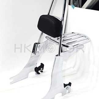 HONGK- Passenger sissybar backrest luggage rack Compatible with Harley Sportster 94-03 Chrome [B07JP19CRR]